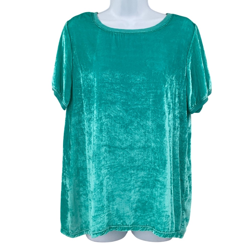 Ivy Jane Top Womens Sz XS Jewel‎ Tone Crushed Velvet Boho Chic Luxe Artsy